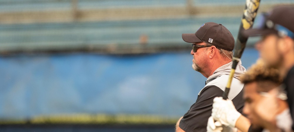 Head coach Mike McLeod watches his team in a recent game (photo courtesy of Michael Schwarz)