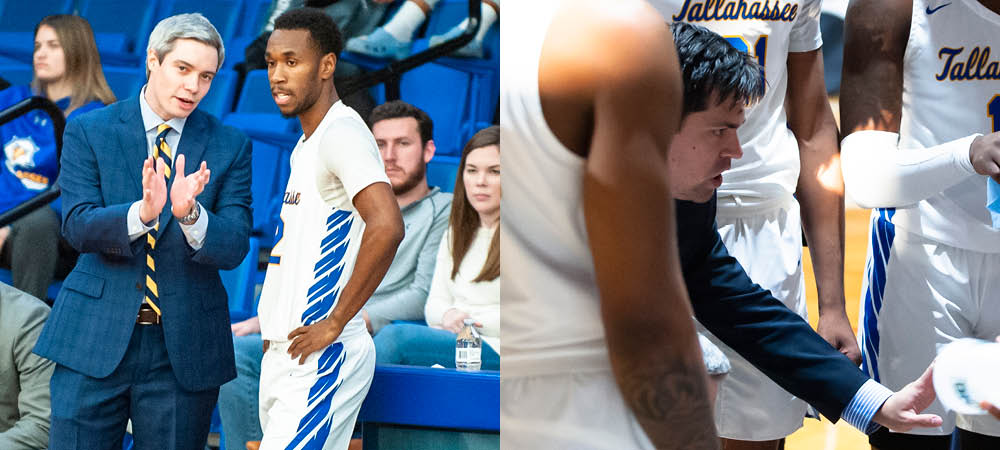Zach Settembre (L) and Ben Mandelbaum were named as two of the 50 most impactful coaches in JUCO men's basketball