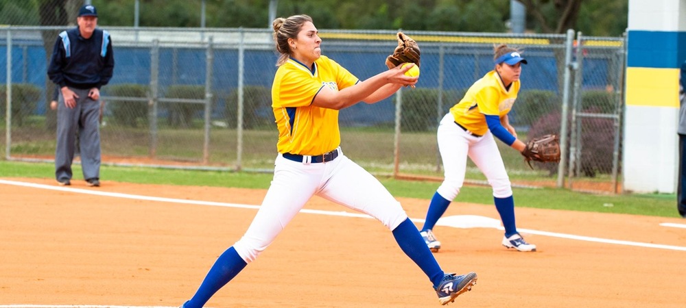 Sammie Massaro delivers a pitch in game one vs. Chipola (photo courtesy of Greg Rowland)