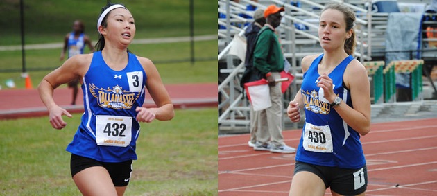 Mia Wiederkehr (L) and Genevieve Printiss punched their tickets to the NJCAA Championships on Saturday