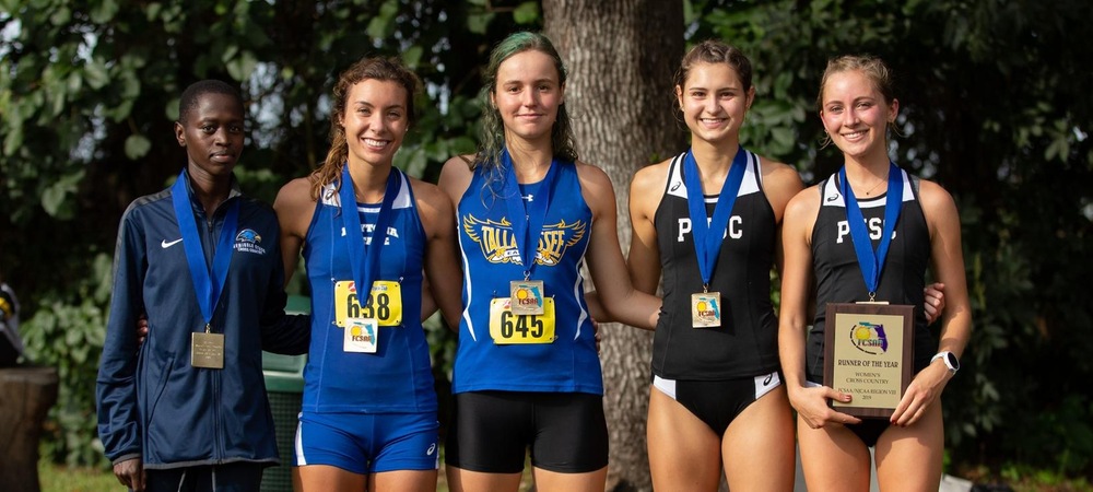 Genevieve Printiss (middle) finished third in the women's championship 5K (photo courtesy of Michael Schwarz)